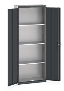 75kgs UDL capacity per shelf Shelves adjustable on a 25mm pitch Fully lockable... Bott Standard Cubio Tool Cupboards